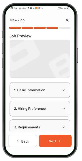 Review and Publish screen