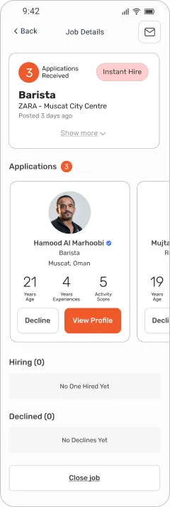 Job Details – Instant Hire (empty)