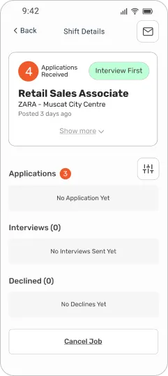 Job Details – Interview First applications