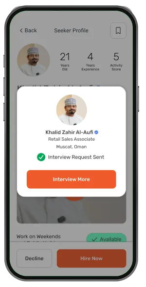 Interview invitation confirmation