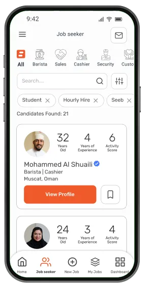 Job Seekers list – browse candidates