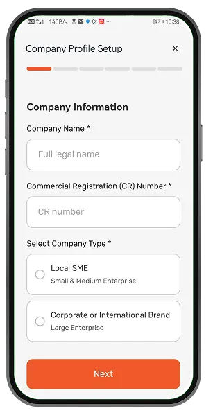 Company Details form